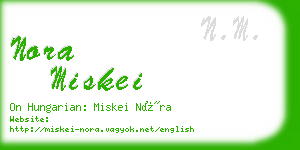 nora miskei business card